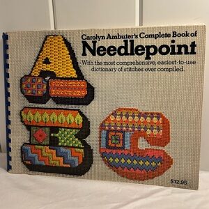 1970s Needlepoint Book Carolyn Ambuter’s complete dictionary book of stitches